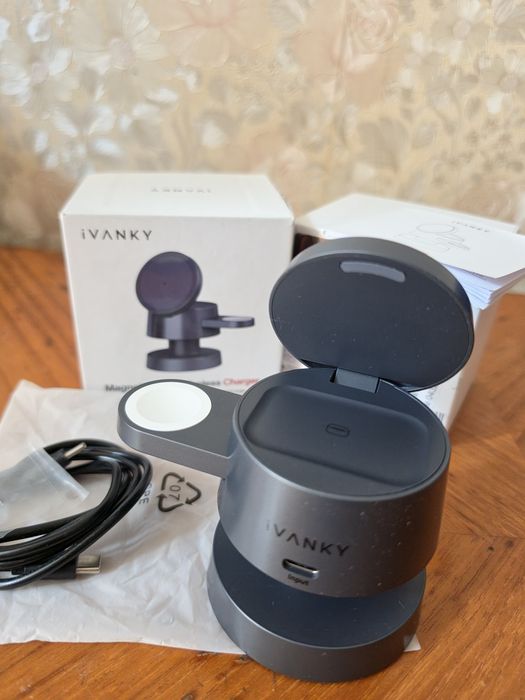 IVANKY Magnetic 3-in-1 Wireless Charger, 15W iPhone — нічик