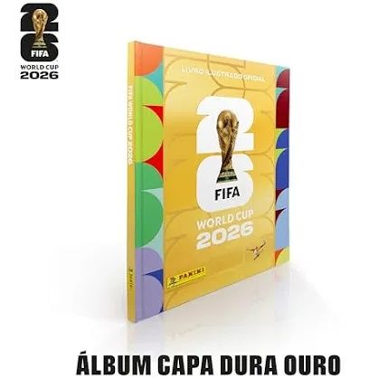Album dourado com cromos/figurinhas / caderneta mundial 2026 dourado
