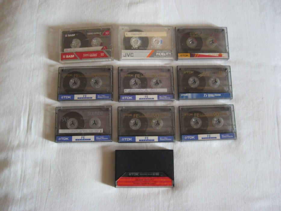 Аудиокассеты TDK FE-90 JVC F1-S90,BASF Ferro Exstra I