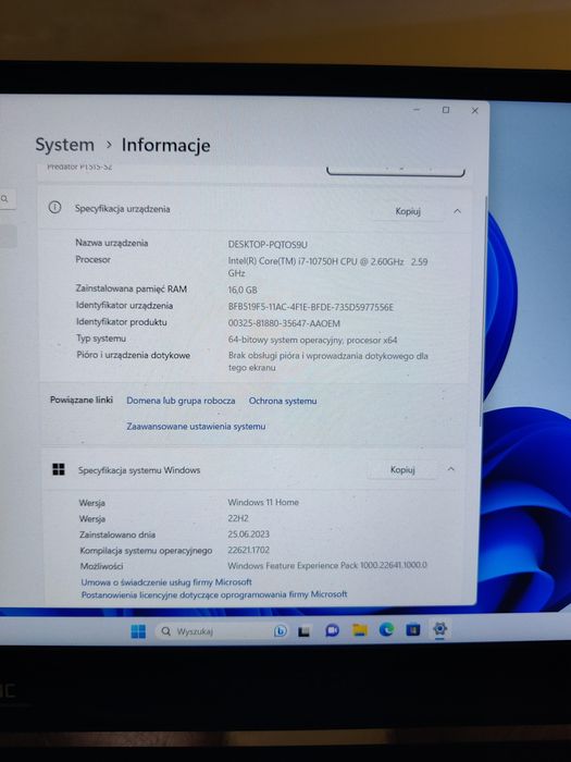 Laptop Predator Triton 500 - 2070 super, i7 10750h, 1tb, G-sync