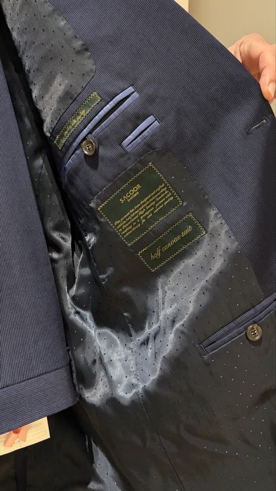 Fato de homem completo: blazer e calça azul marinho