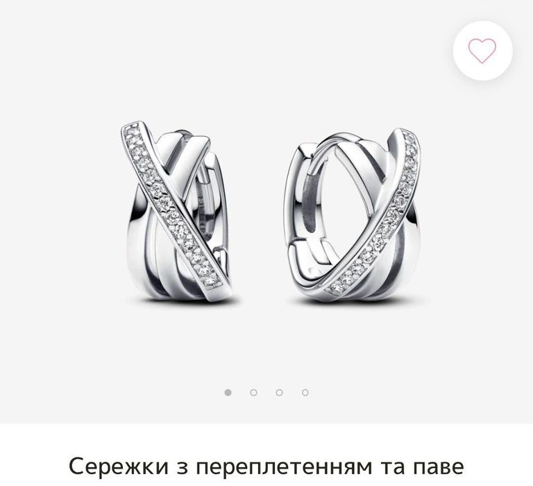 Сережки PANDORA срібло 925