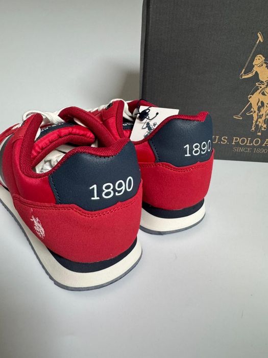 Nowe sneakersy męskie U.S. POLO ASSN czerwone 44