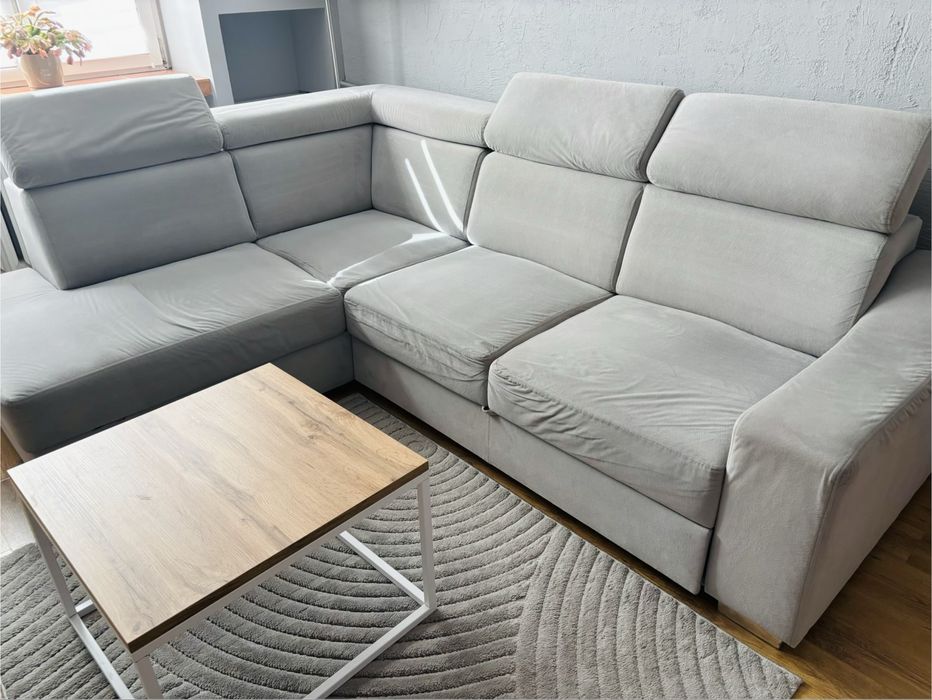 Narożnik sofa Agata z funkcją spania i pojemnikiem na pościel
