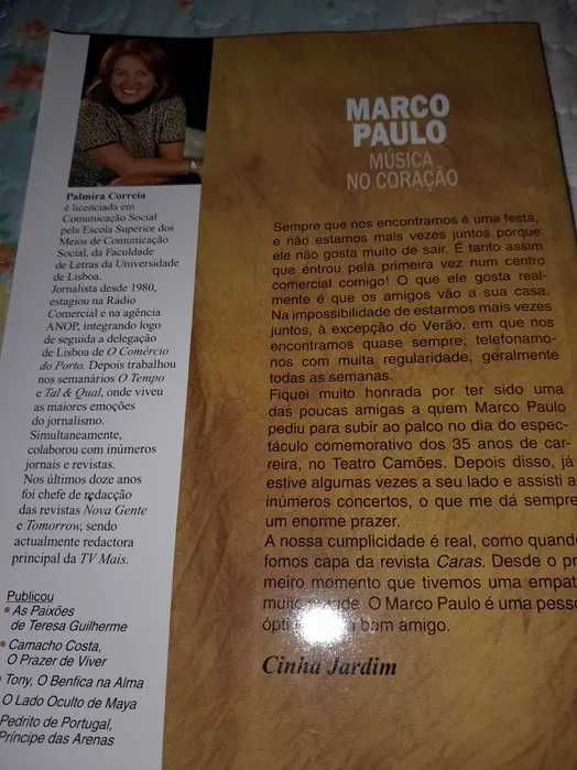 Livro Edição Especial Marco Paulo (Música no Coração)