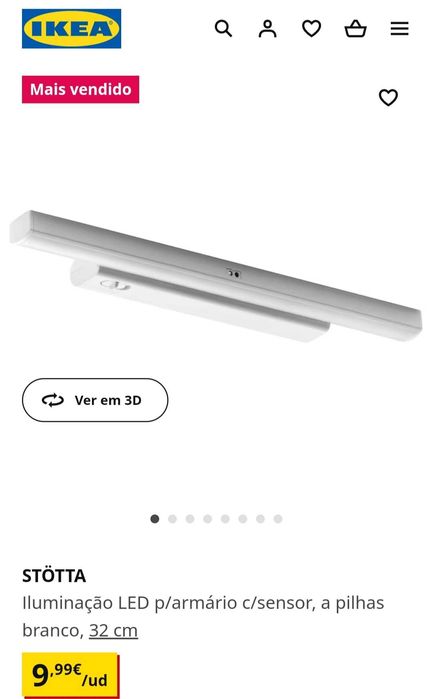 Luzes de roupeiro com sensor