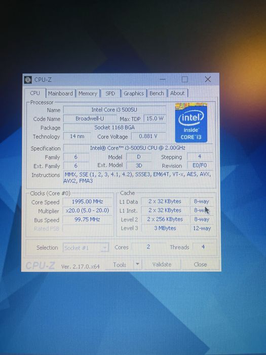 Ноутбук HP 250 G5, i3-5005U, 8ГБ, SSD 120ГБ, Radeon R5 2gb