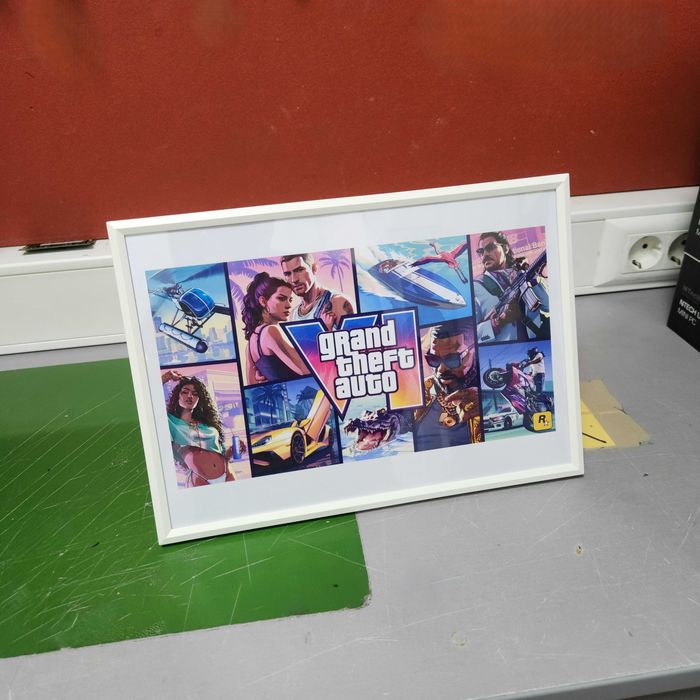 Quadro Retrato GTA 6 Realista 21x30 cm