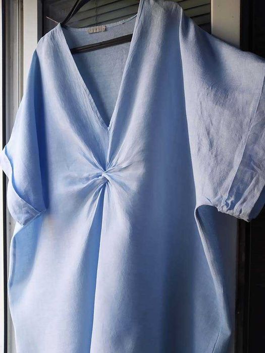 Платье Италия лен с узлом размер TG U на  48-50-52-54 льон сукня лляна