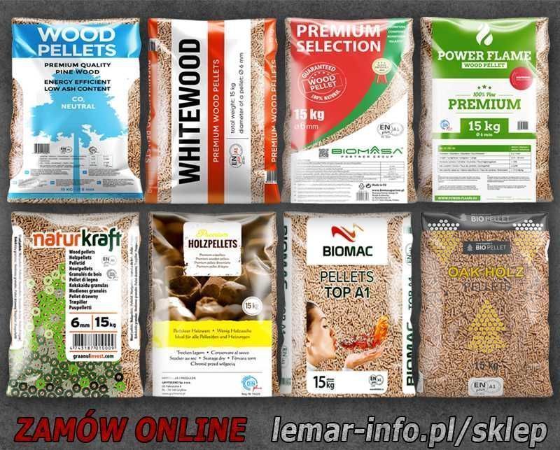 Pellet Pelet certyfikowany sosna/buk/dąb Brykiet z dostawą