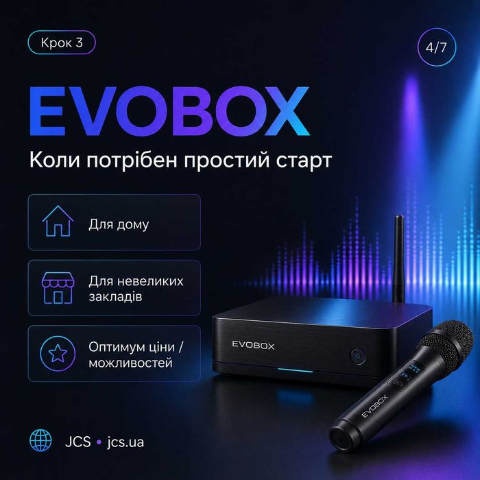 Професійне караоке EVOBOX, Club, Plus, PRO — якісно та вигідно!
