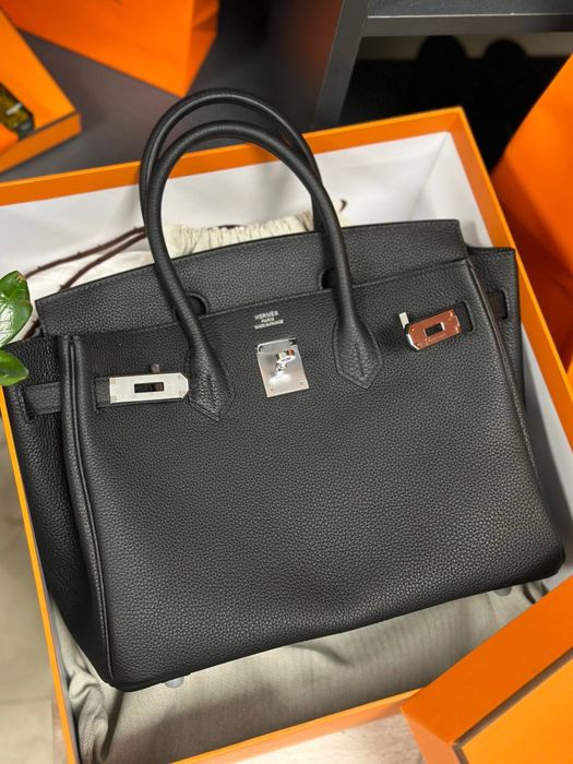Сумка Hermes Birkin 30см Биркин сумочка шкіряна повний комплект бутика напів ручна робота ідеальне виконання