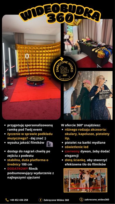 Fotobudka 360 | NOWOŚĆ Tunel LED | Miny Dymne