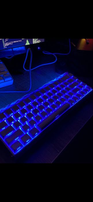 AULA HERO 68he НОВА магнітна ігрова клавіатура white RGB + СОФТ