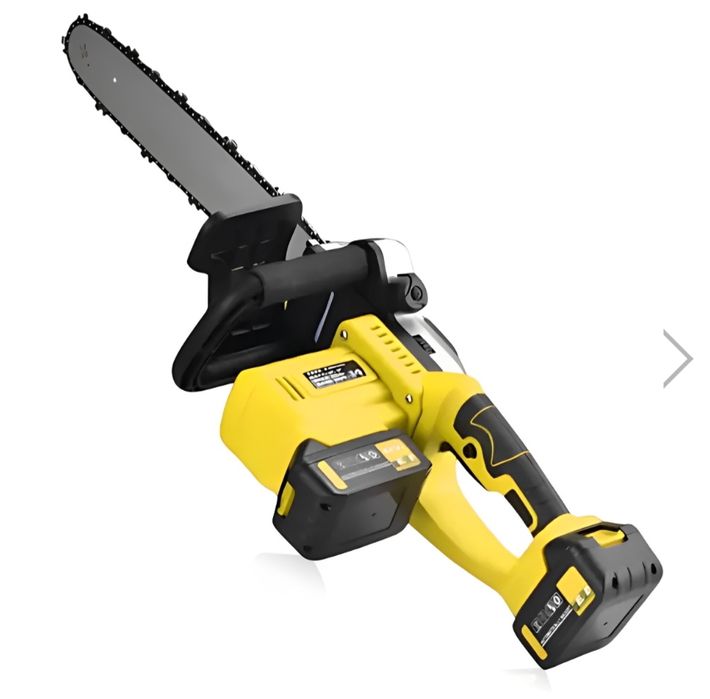 Акумуляторна ланцюгова пила Жовта 2 акумулятори 18В, 16'',