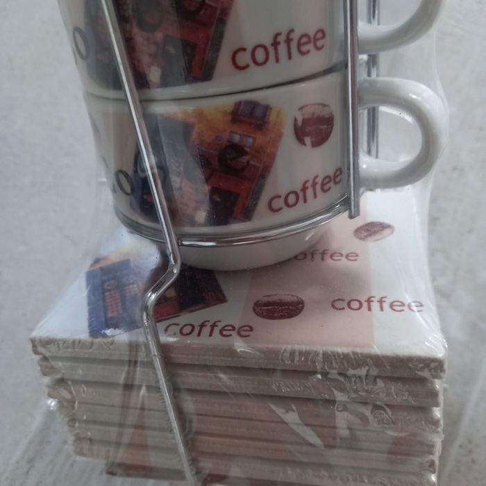Набір 6 кавових чашок Coffee Cup.With Metal Stand