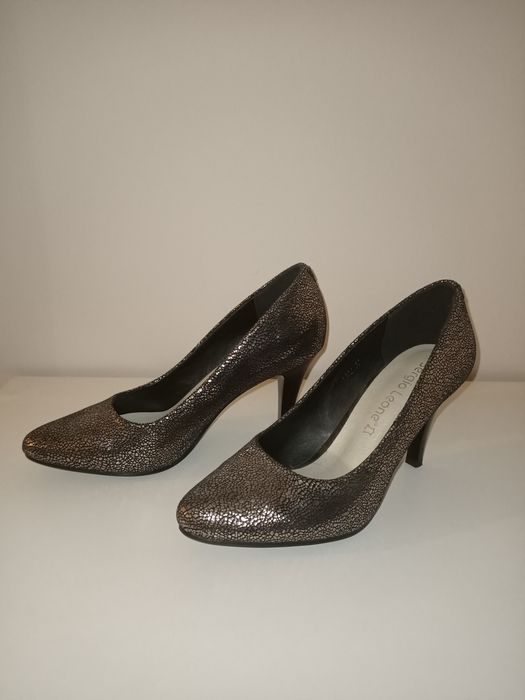 Buty Sergio Leone szpilki obcas brokatowe eleganckie