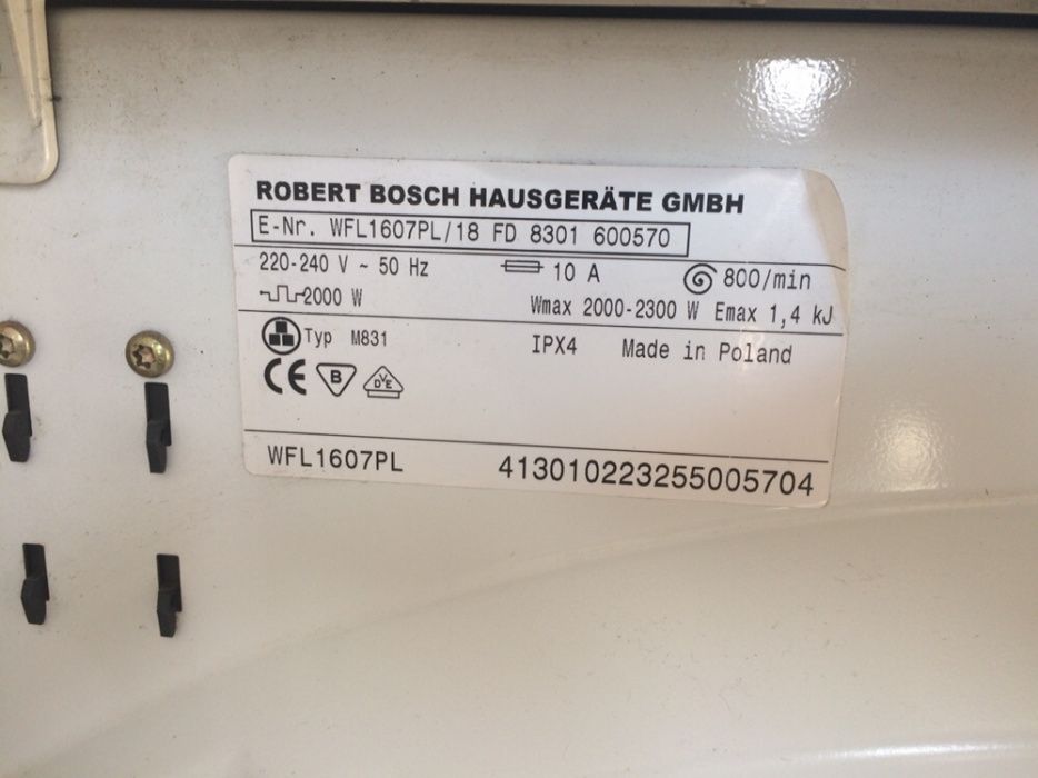 Pralka Bosch Maxx WFL 1607 pompa silnik komplet