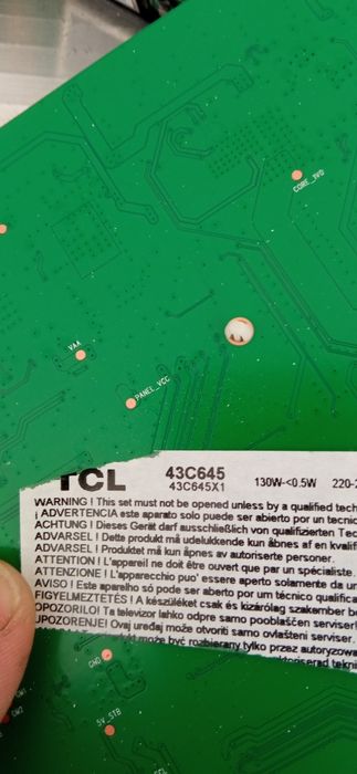 Componentes TV TCL  43C645