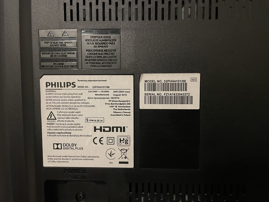 TV LCD 32 cale Philips 32phh4101/88 DVB-T LED pilot zestaw telewizor