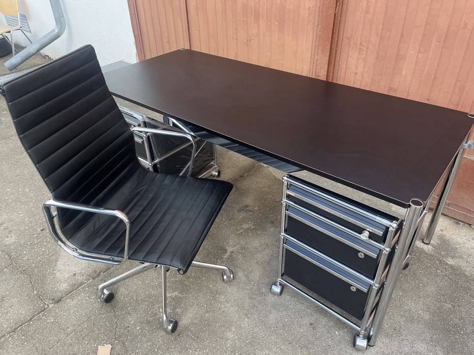 Usm haller biurko czarne różne rozmiary linoleum