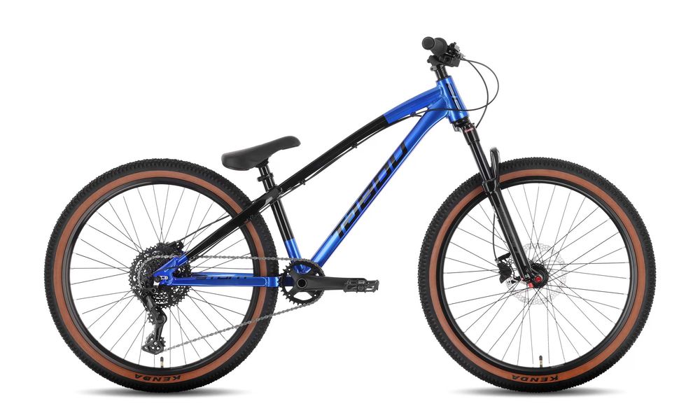 Rower dirt koła 26 cali Tabou Stunt niebieski wyczynowy pumptrack street powietrzny amortyzator