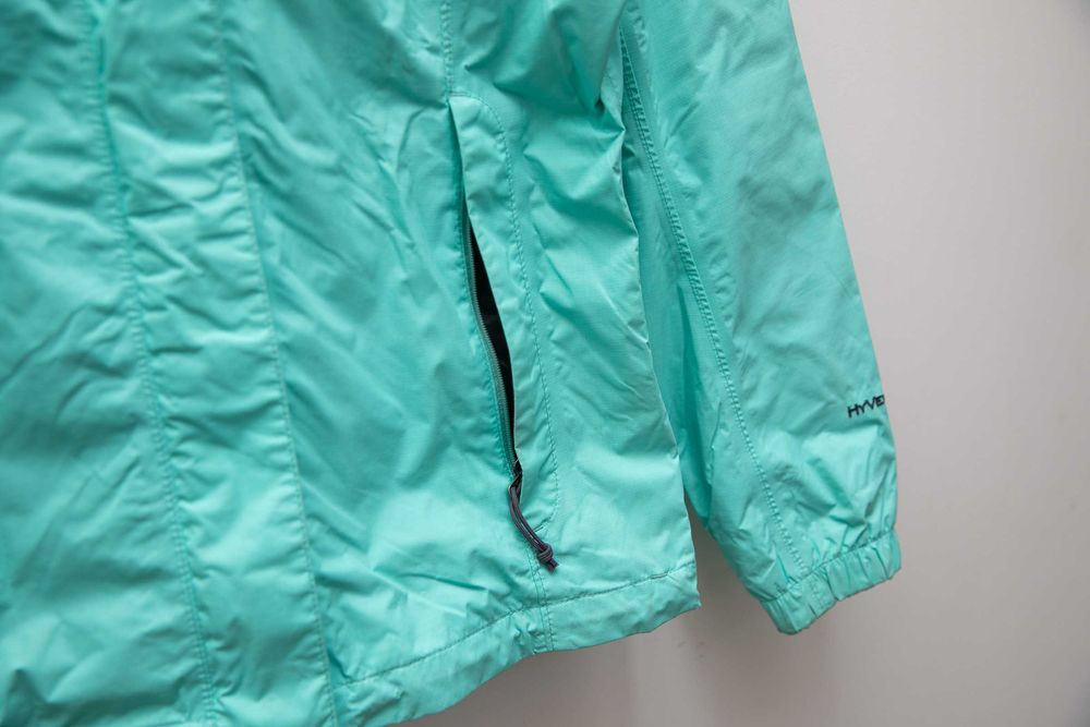 Kurtka przeciwdeszczowa The North Face seledynowa damska