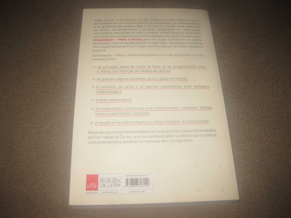 Livro "Alimentação: Mitos e Factos" de Isabel do Carmo