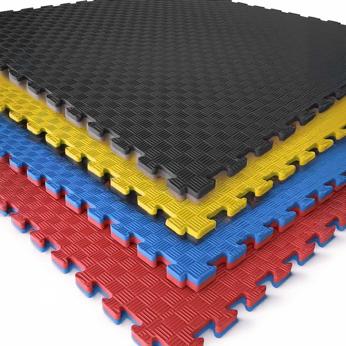 Mata piankowa PUZZEL POJEDYNCZY 1x1m 2.5cm dywan pod sprzęt do ćwiczeń