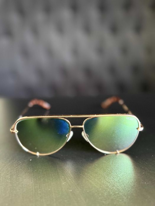 NOWE okulary Quay Australia Rose Gold / Mint | Aviator