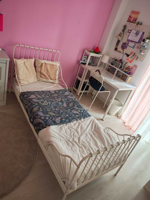 Cama extensivel IKEA MINNEN, Branca, 80x200cm