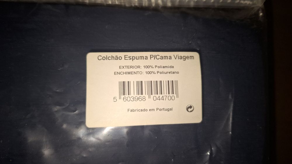 Colchão espuma cama viagem bebé ZIPPY