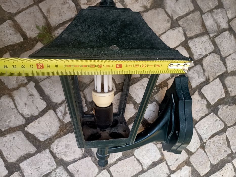 Candeeiros parede exterior em alumínio com lâmpada