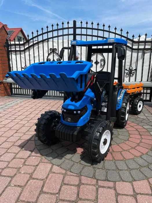 NOWA Koparka na akumulator DUŻY Traktor z przyczepą dla dzieci 400W