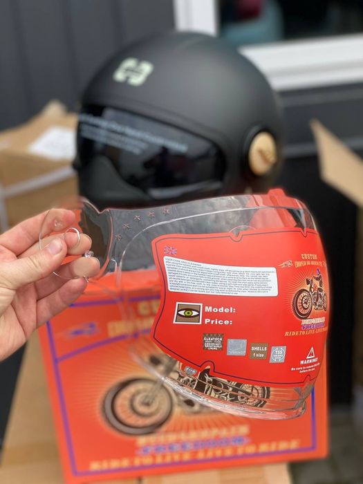 Шлем на чоппер, боббер, круизер, открытый шлем, полулицевик