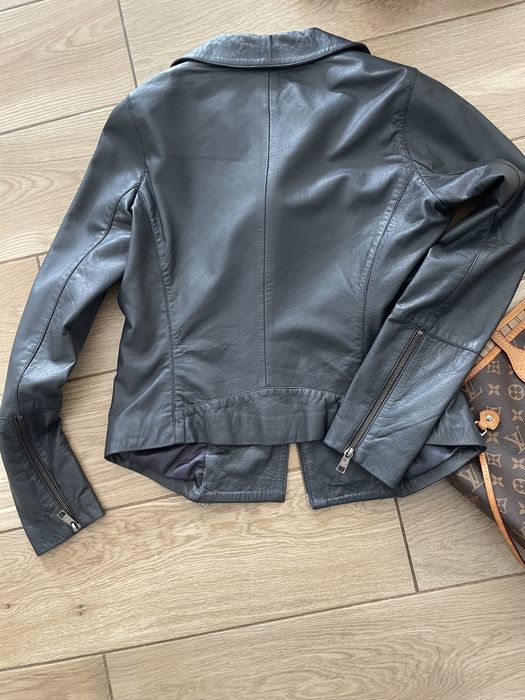 Kurtka Ramoneska skórzana Skora Liu Jo grafitowa S XS