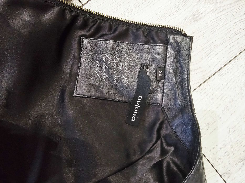 Skórzana sukienka czarna