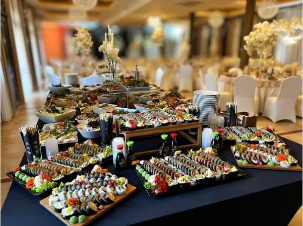 Sushi catering live cooking japoński stół