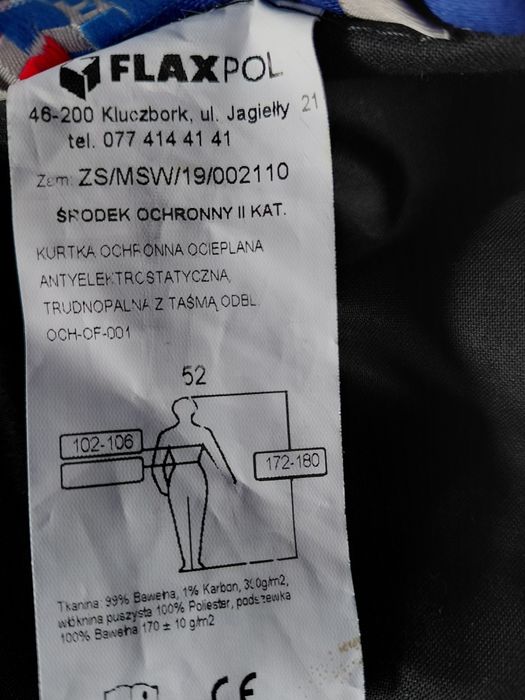 Kurtka robocza ocieplana