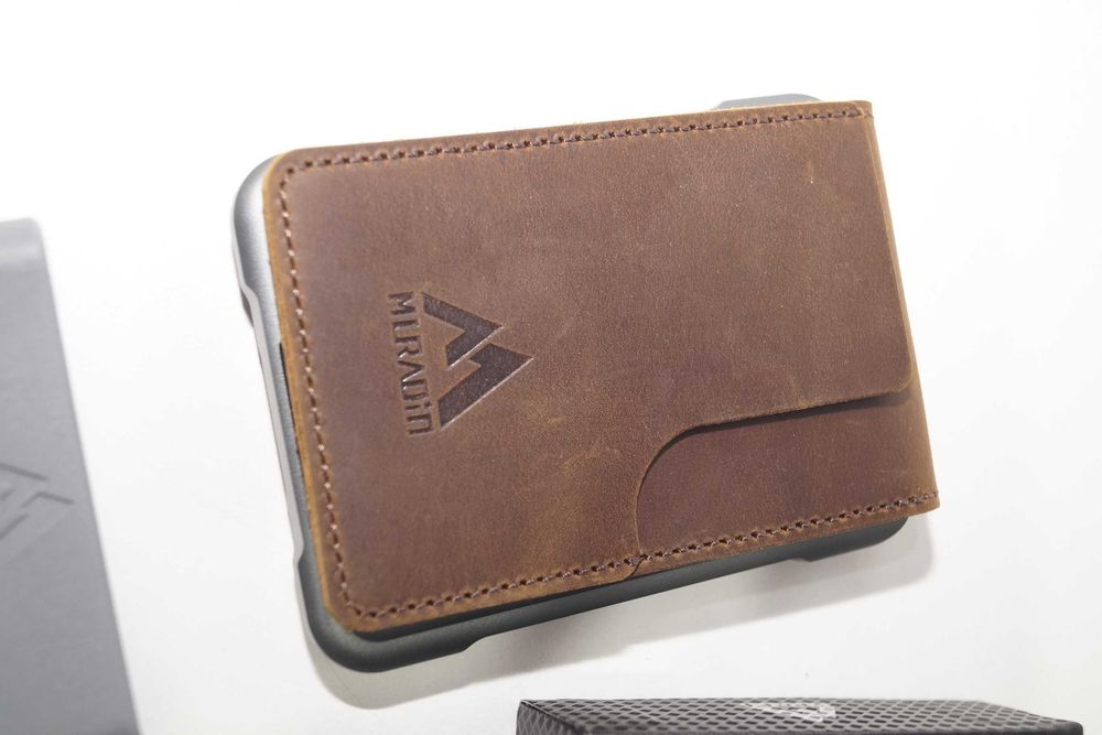 939 Portfel biznesowe męski na karty skórzany RFID MURADIN EDC Wallet