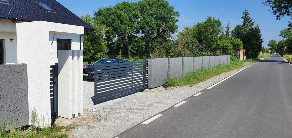 Ogrodzenia frontowe , panelowe, podmurówki