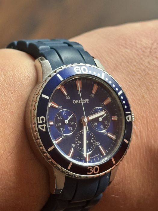 Zegarek Orient Chronograph Diver, duży 40/47mm, jak nowy,  pudelko