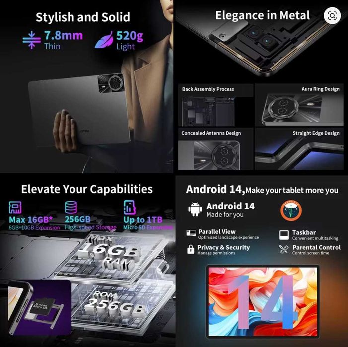 Tablet Teclast T50 Plus 6GB+256GB 11 cali 90Hz SIM NOWY najtaniej WWA!