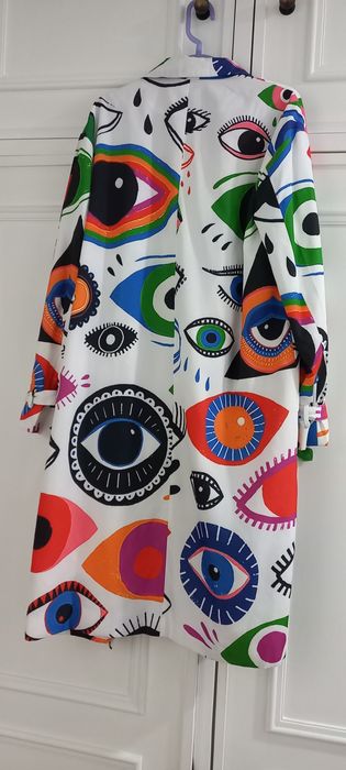 Casaco comprido com padrao super original, oversize