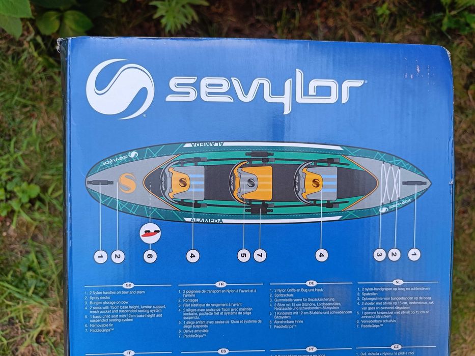 NOWY Kajak pneumatyczny do pływania rodzinny 3 osobowy Sevylor Alameda