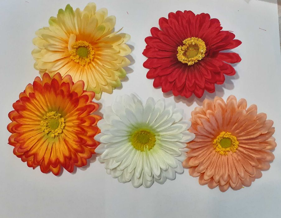 Gerbera 3 szt główka wyrobowa kwiat sztuczny