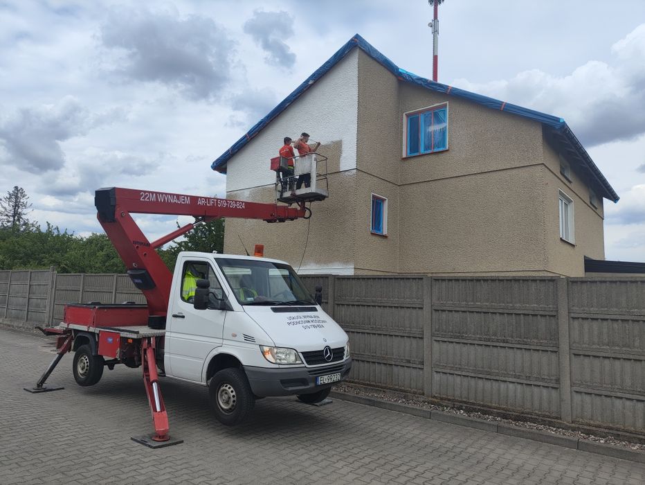 Usługi , wynajem podnośnik koszowy , zwyżka 22m