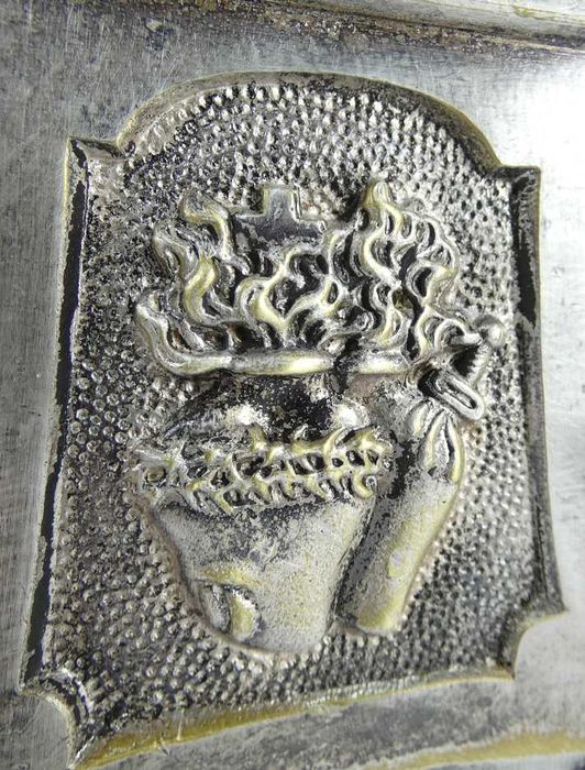 LICHTARZ świecznik mosiądz Jezus Maryja Serce Jezusa 50 cm