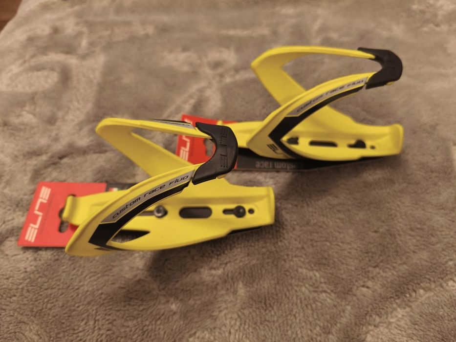 Dwa koszyki na bidon Elite Custom Race Fluo