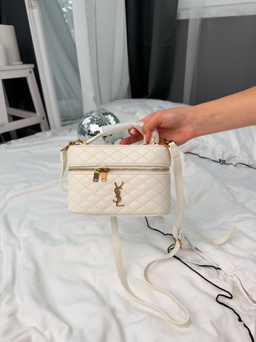 Сумка YSL Yves Saint Laurent Gaby Vanity Bag біла, чорна
